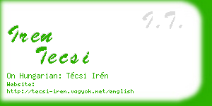 iren tecsi business card