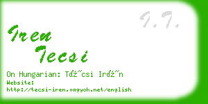 iren tecsi business card